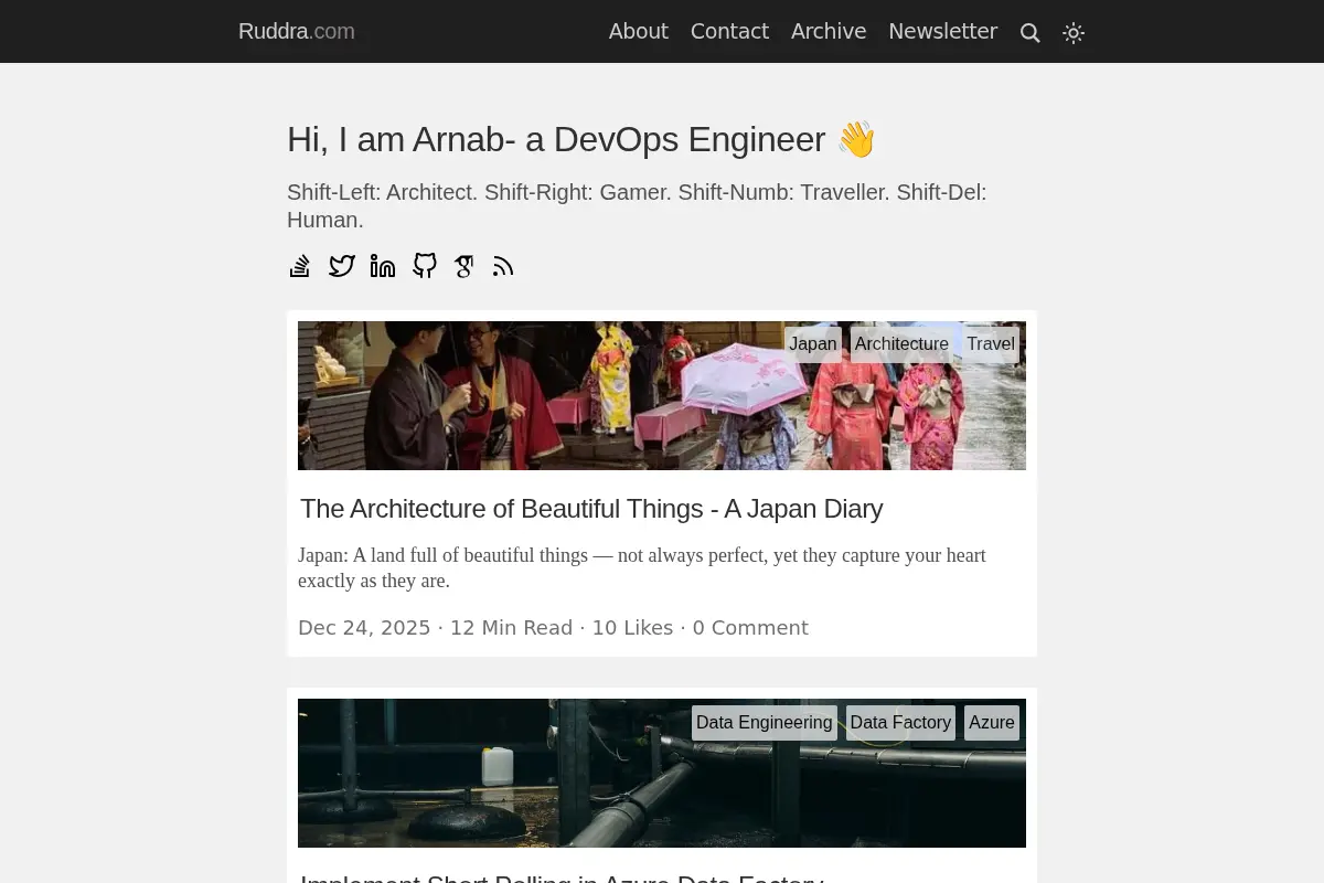 Ruddra.com — stdout by Arnab Shil