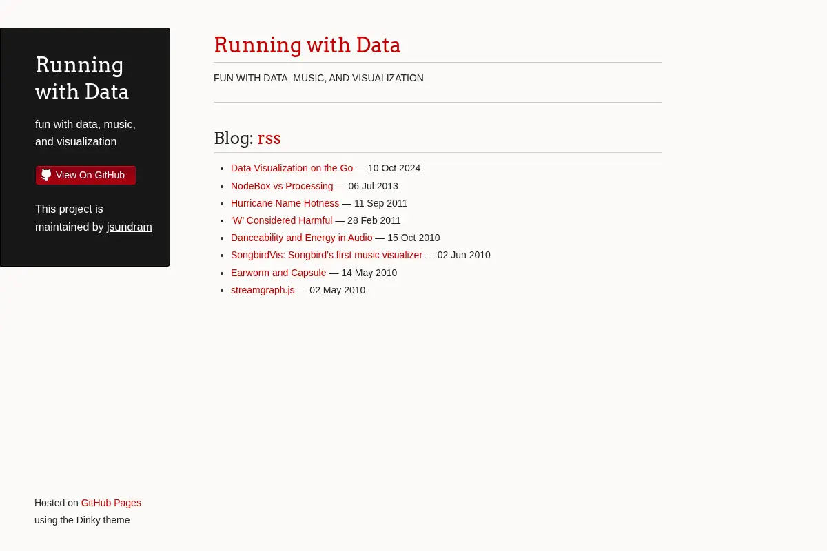 Running with Data