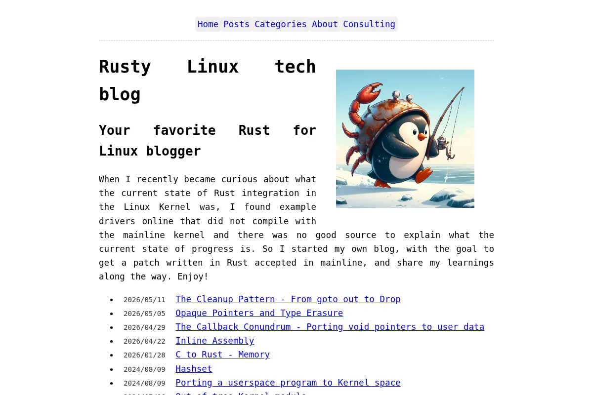 Linux kernel programming blog
