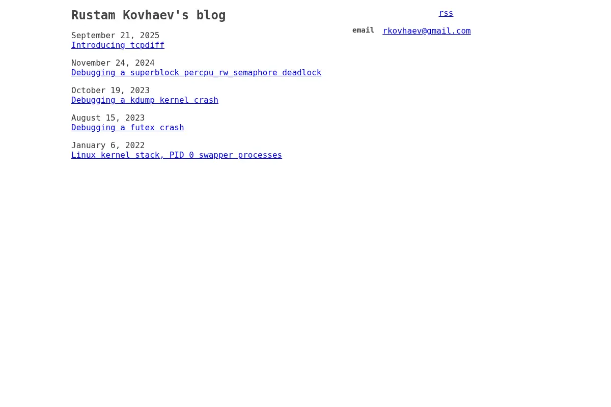 Rustam Kovhaev's blog