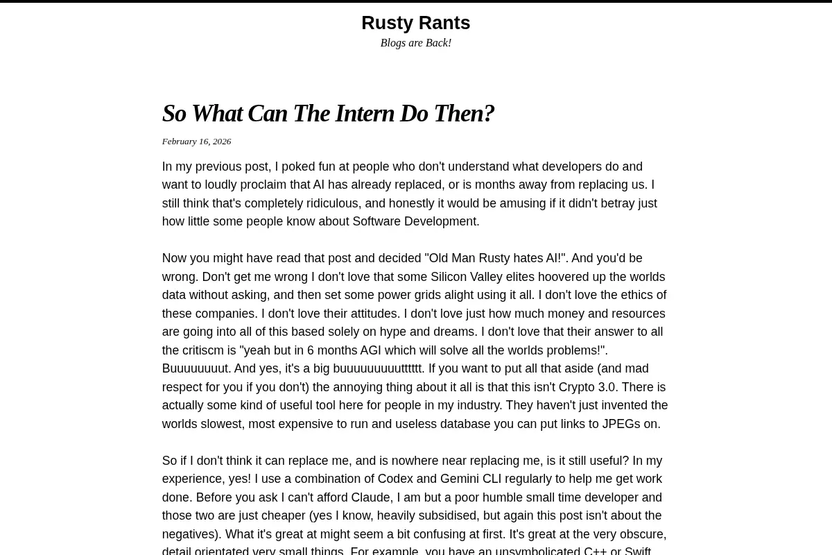 Rusty Rants