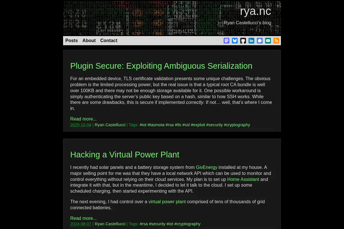 Ryan Castellucci's Blog