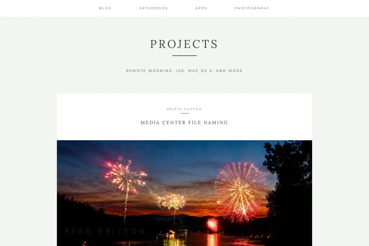 Projects – Remote Working, iOS, Mac OS X, and more