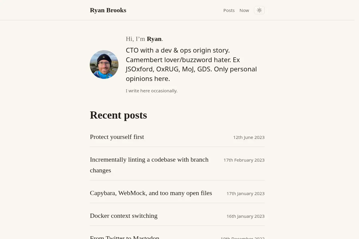 Ryan Brooks' blog