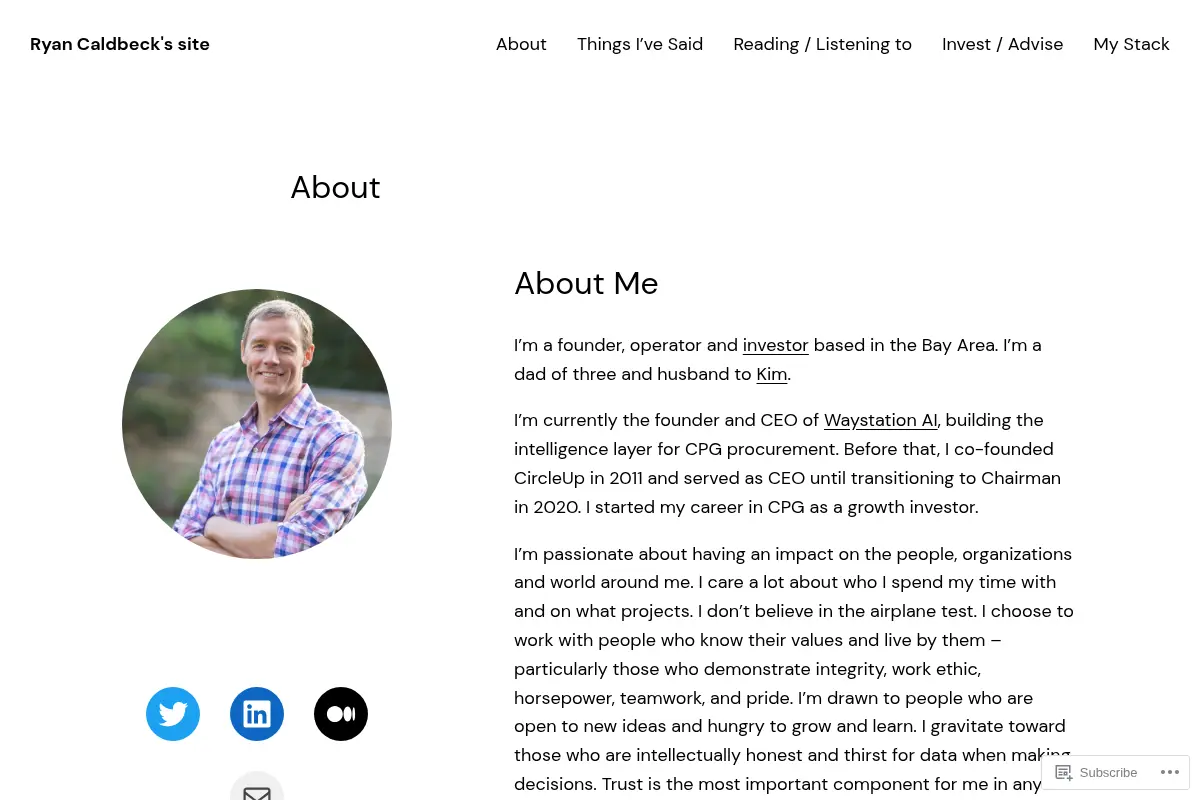 Ryan Caldbeck's site