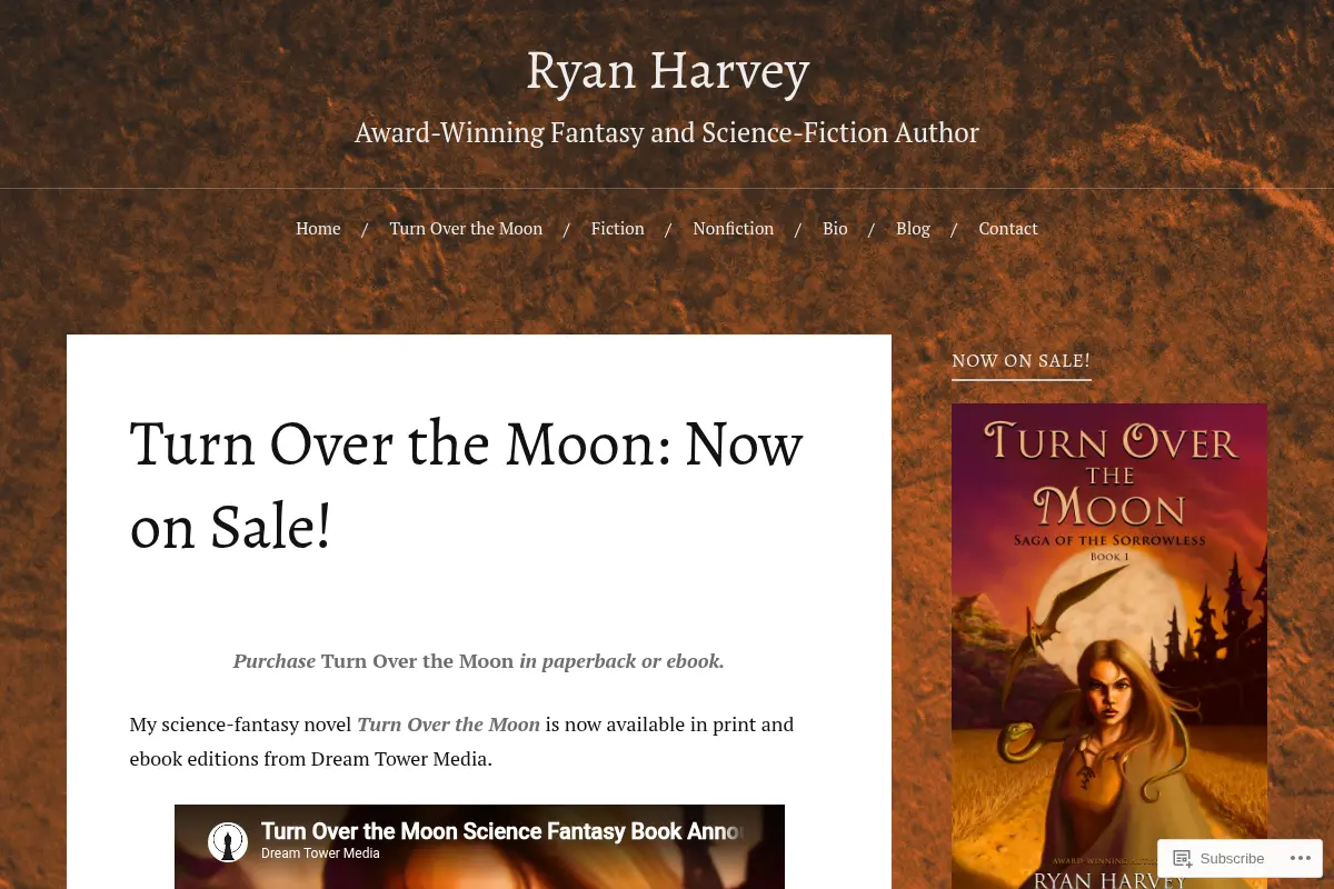 Ryan Harvey – Award-Winning Fantasy and Science-Fiction Author