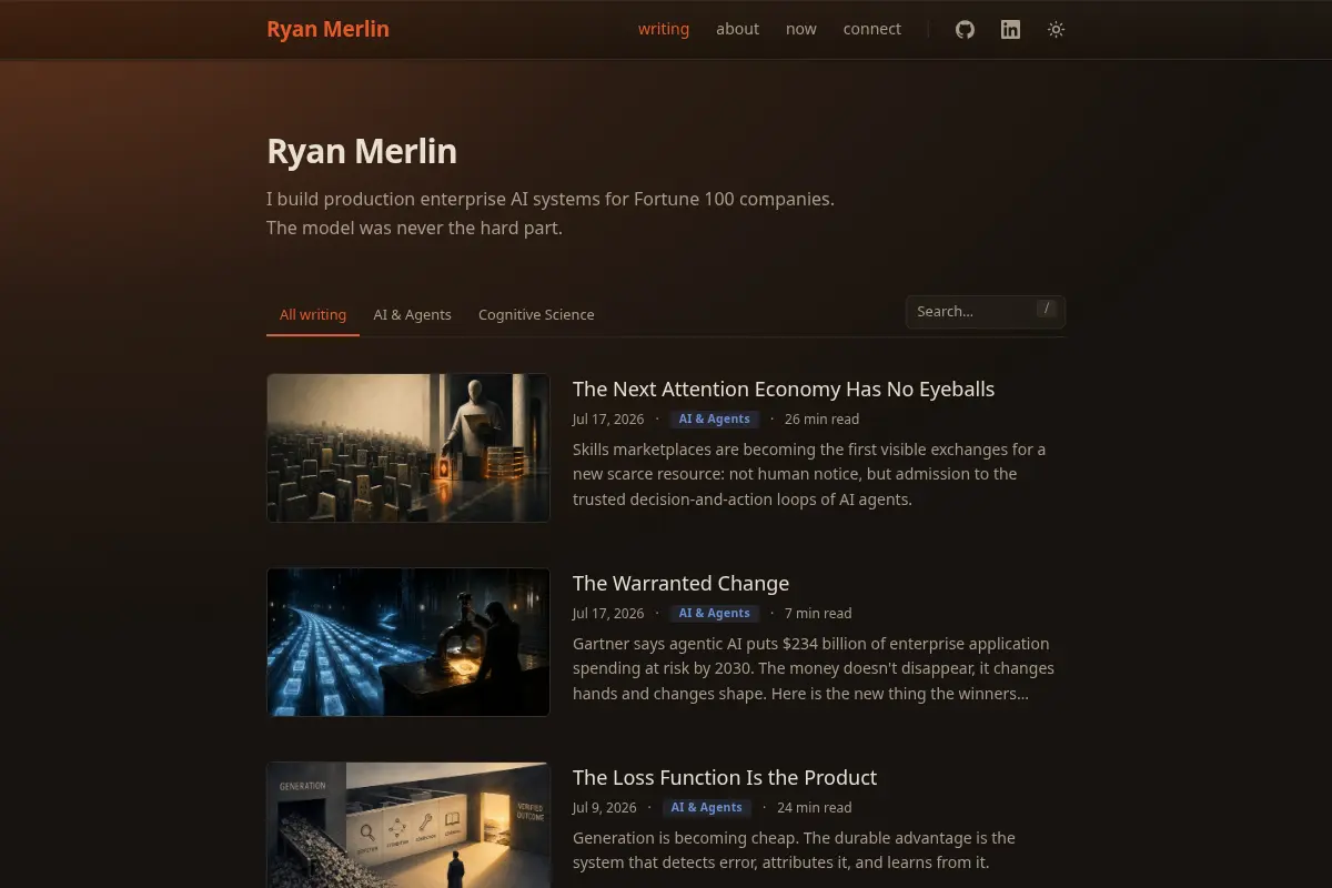 AI Agents & Infrastructure · Ryan Merlin