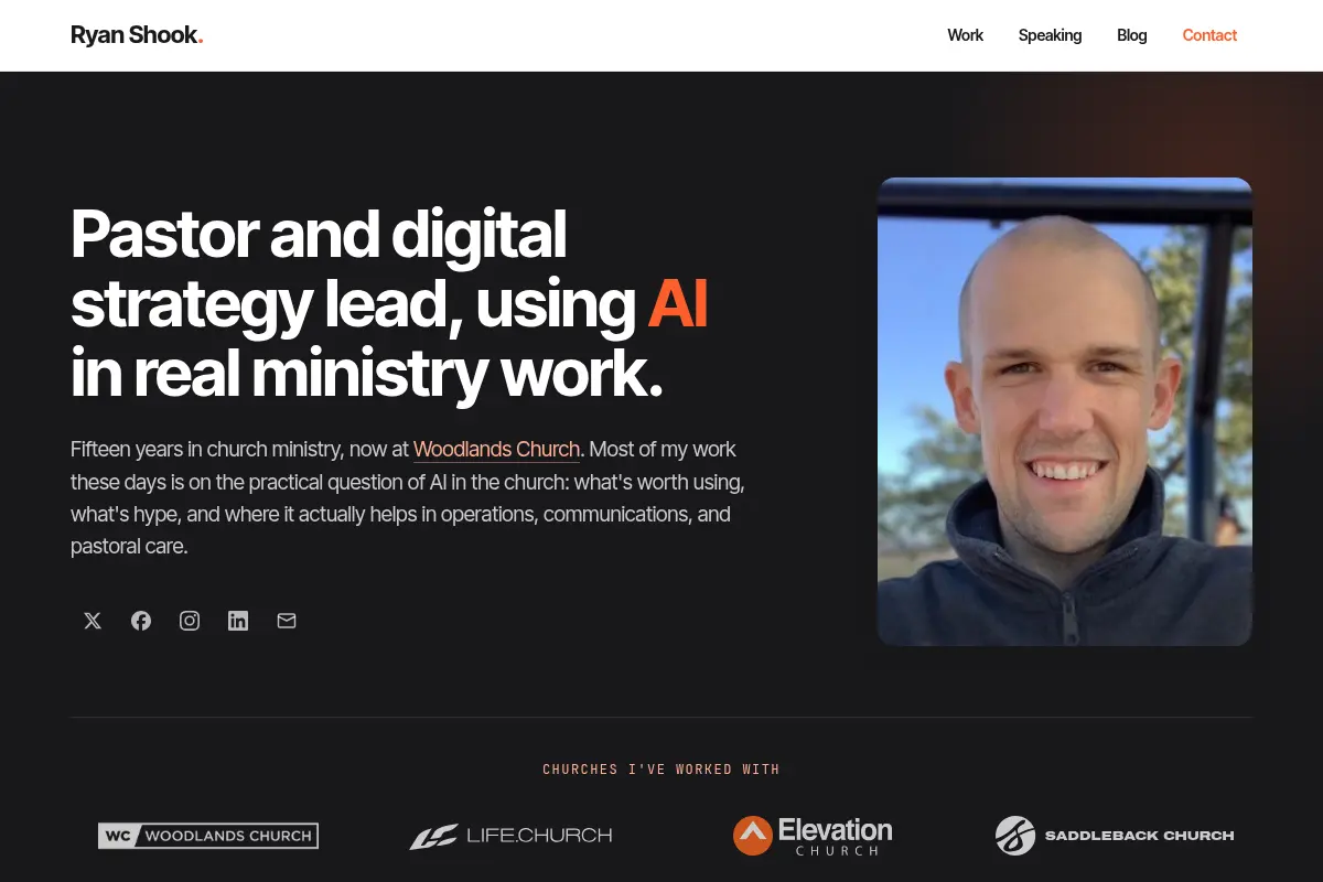 Ryan Shook — AI in ministry