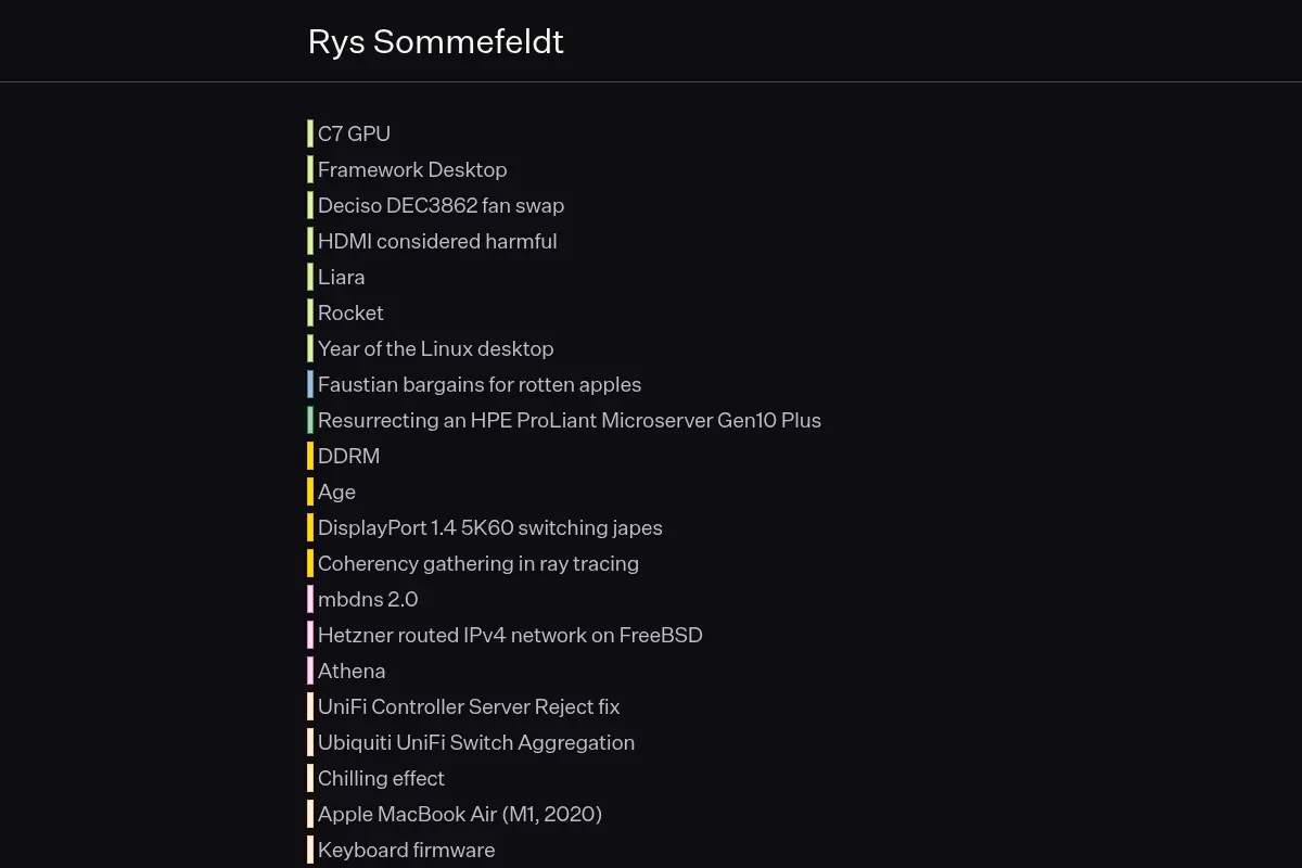 Rys Sommefeldt - Blog
