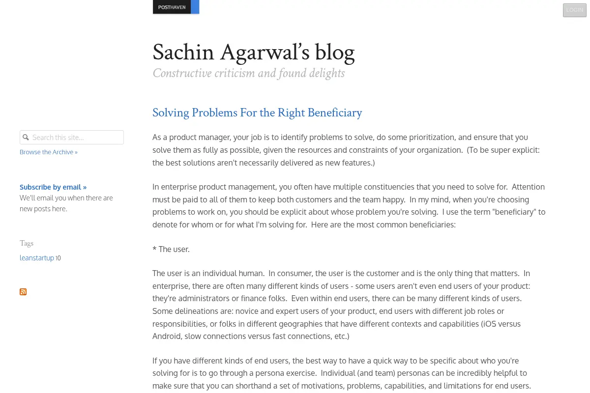 Sachin Agarwal's blog