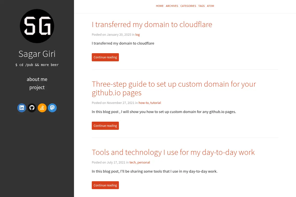 Sagar's Blog