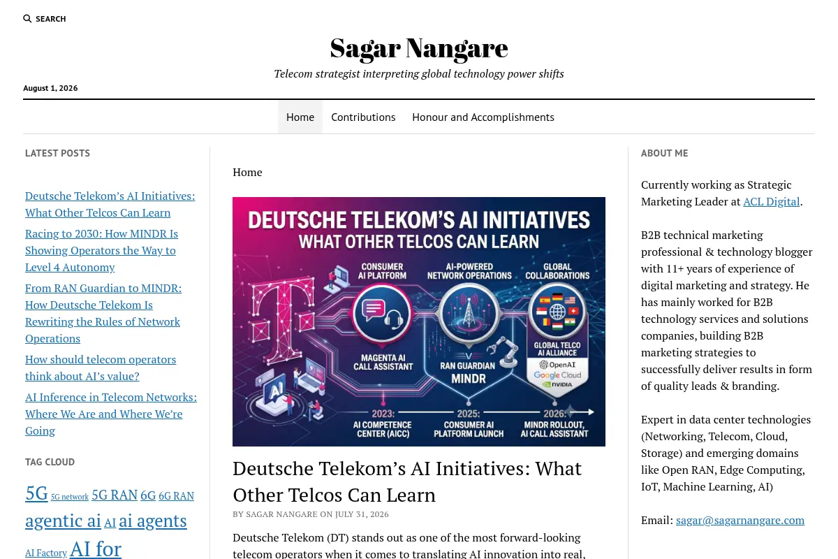 Sagar Nangare - Telecom strategist interpreting global technology power shifts