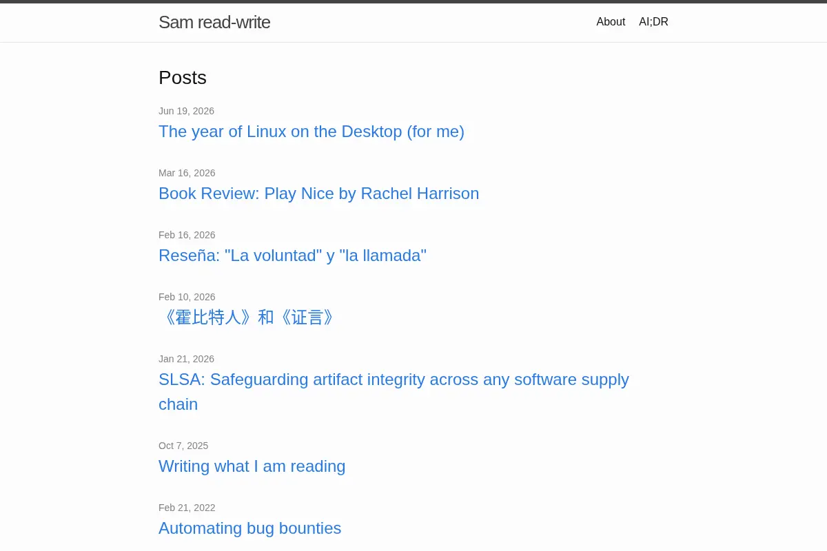 Sam read-write