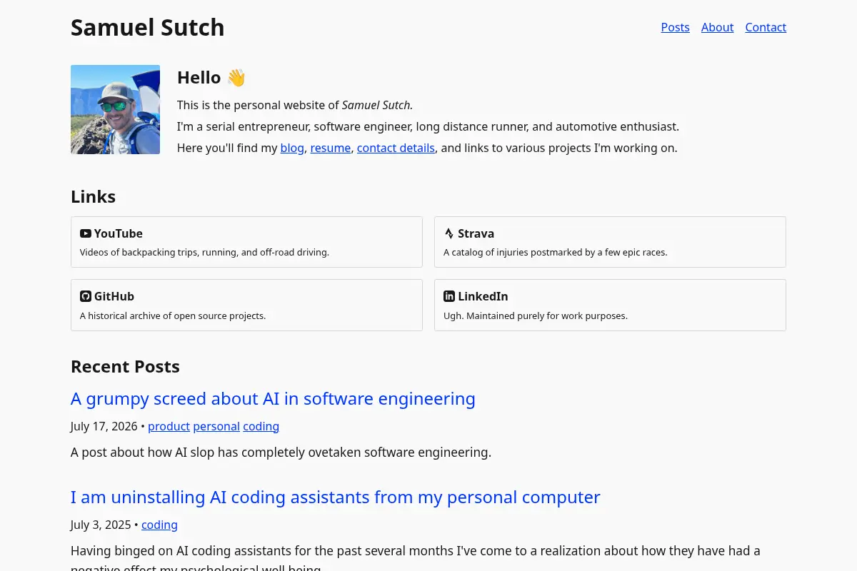 Samuel Sutch - Personal Website