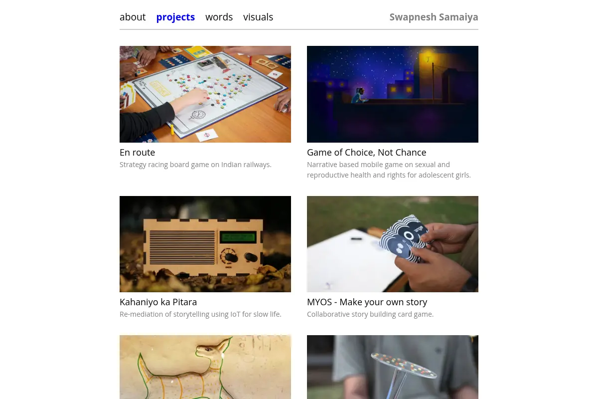 Swapnesh Samaiya - Game Designer & Researcher