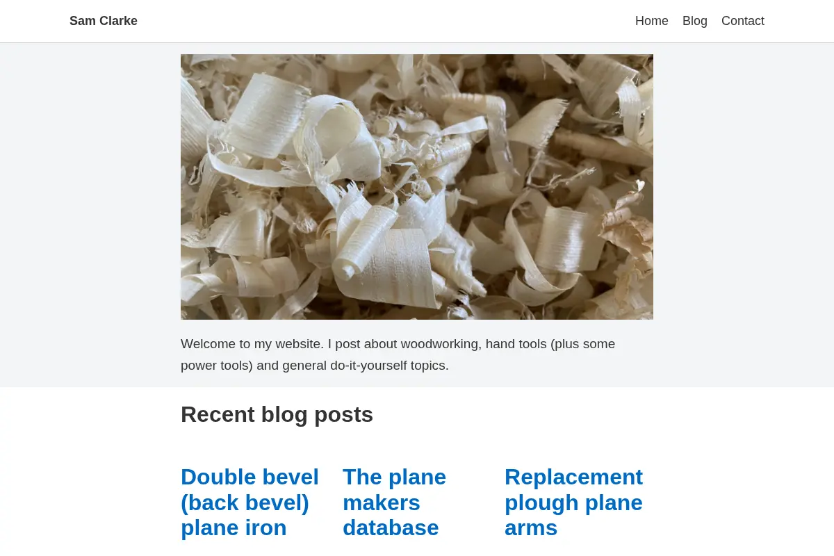 Sam Clarke – Woodworking, tools and general DIY
