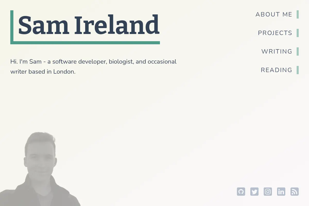 Sam Ireland - Developer, PhD and Writer