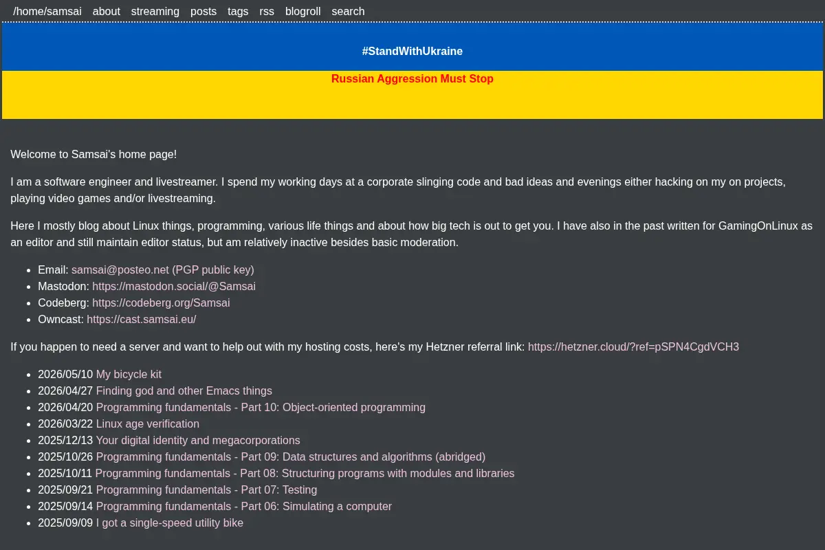 Samsai's Home Page