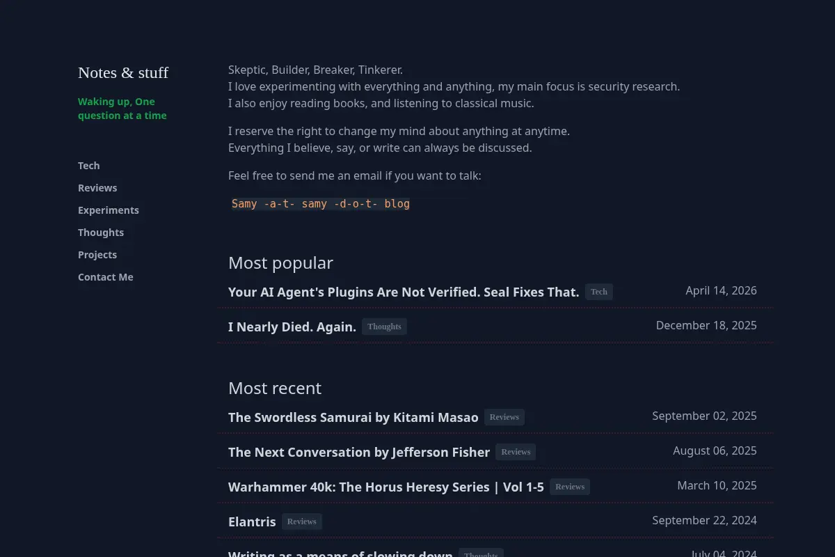 Samy's Blog