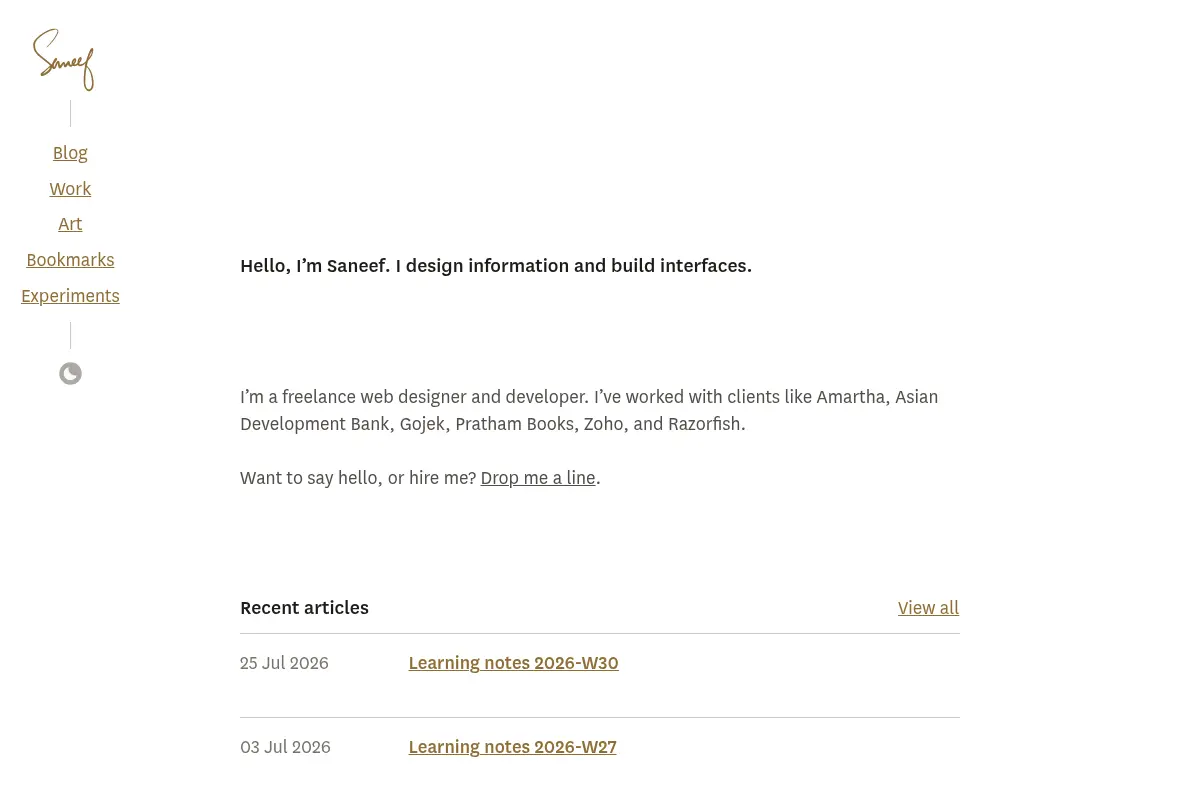 Saneef’s website