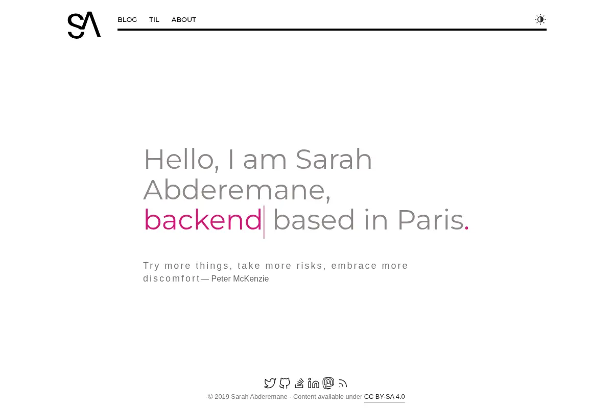 Sarah Abderemane's Website