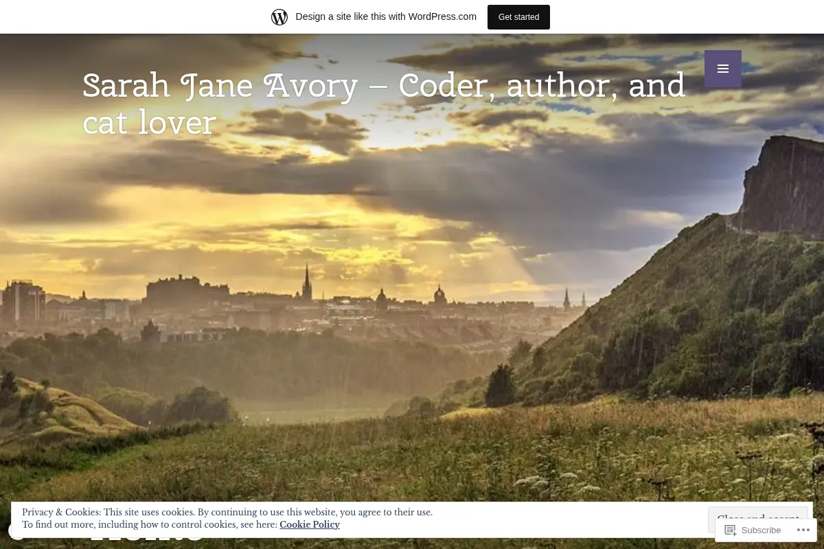Sarah Jane Avory – Coder, author, and cat lover