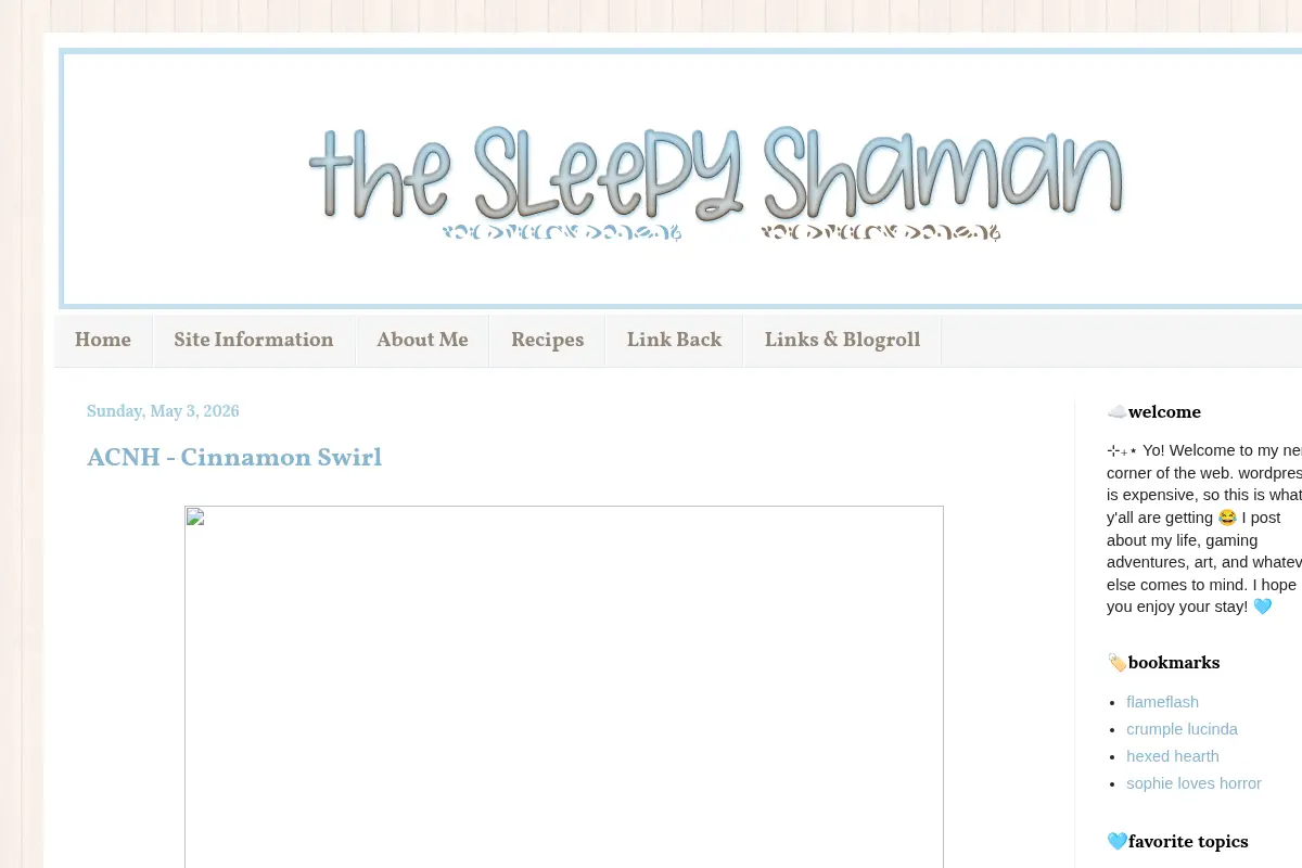 the sleepy shaman | games • art • life