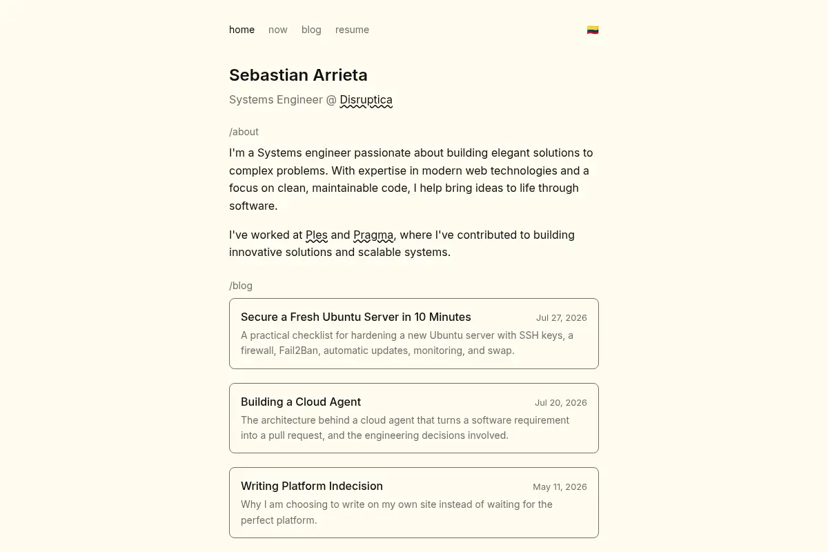 Sebastian Arrieta - Software Engineer