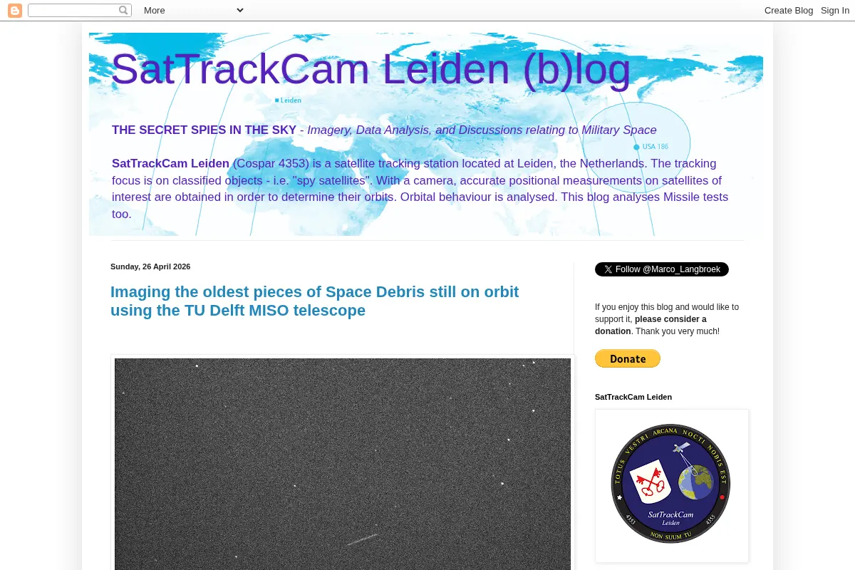 SatTrackCam Leiden (b)log