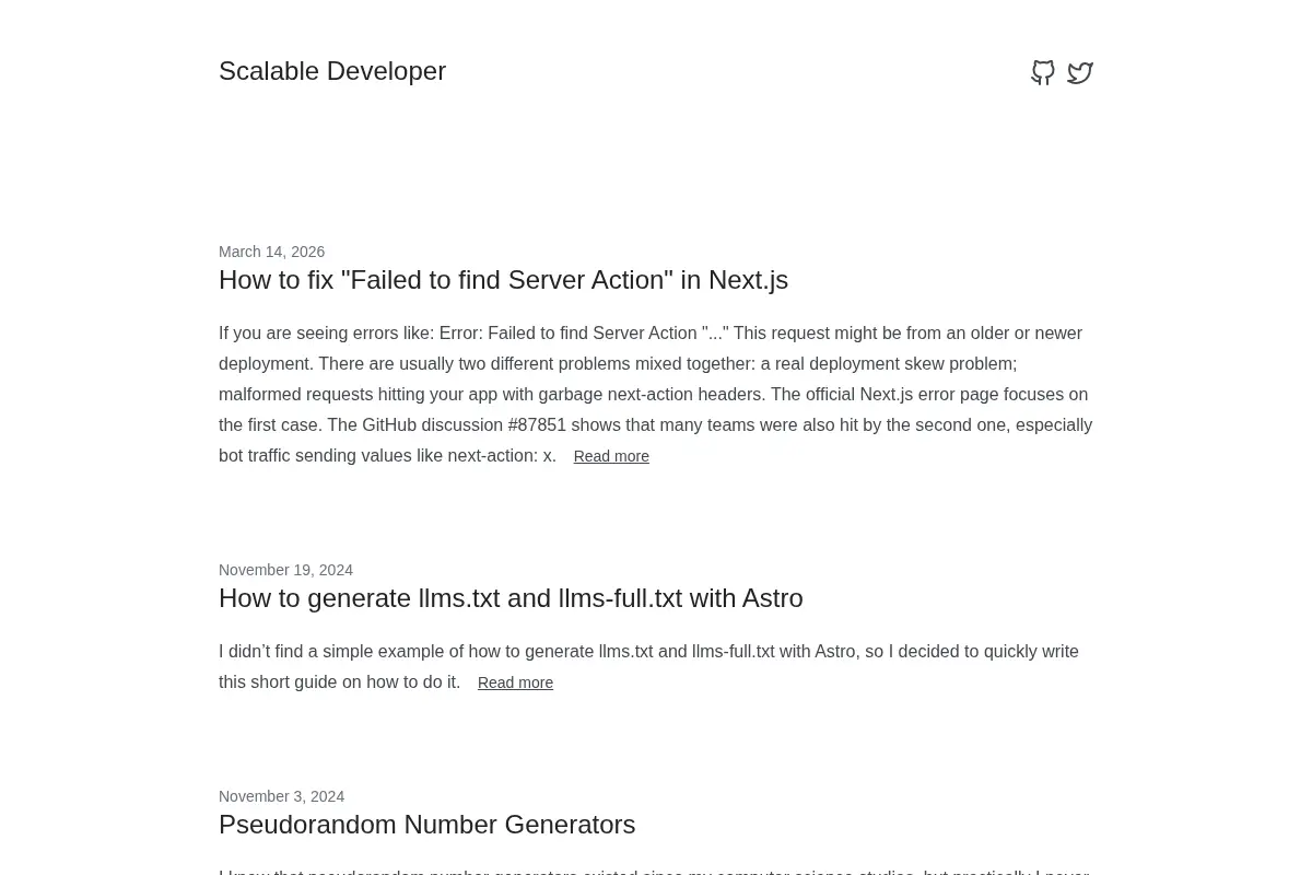 Scalable Developer