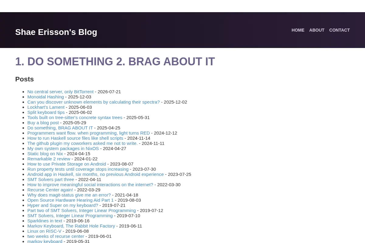 Shae Erisson's blog