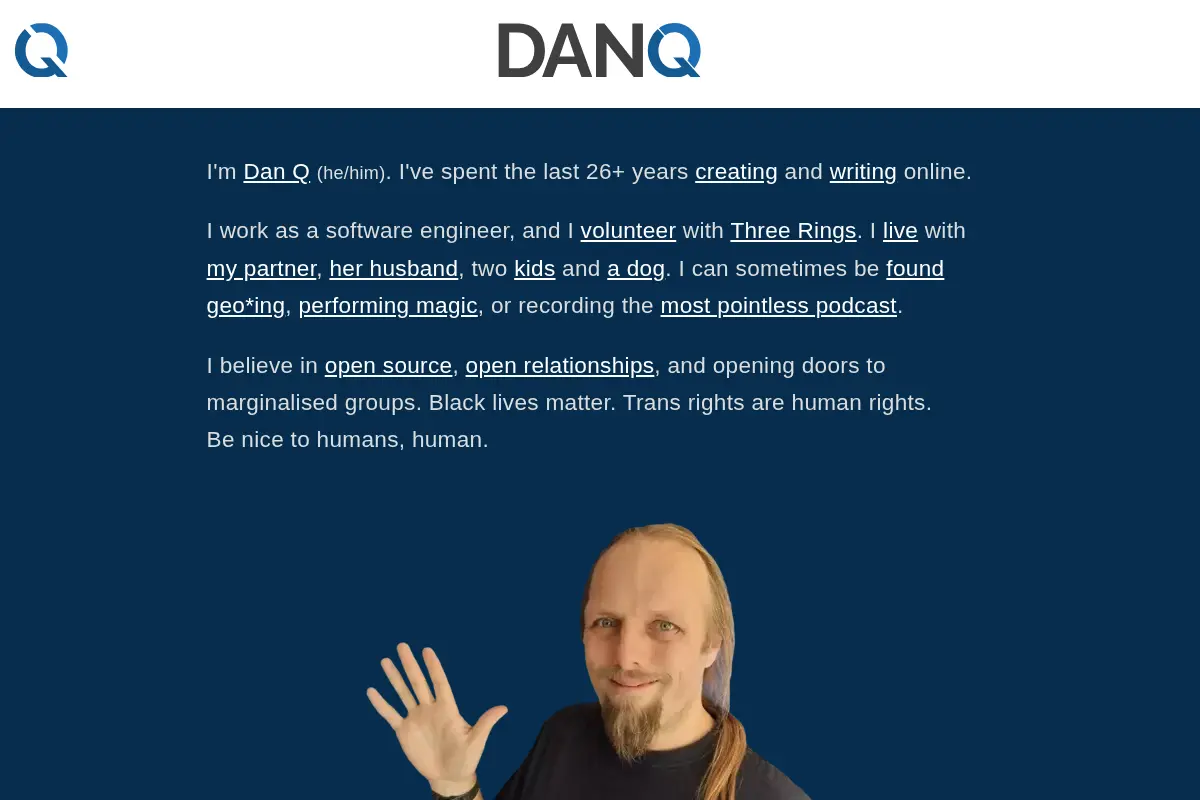 Dan Q – Personal blog of Dan Q: hacker, magician, geocacher, gamer…
