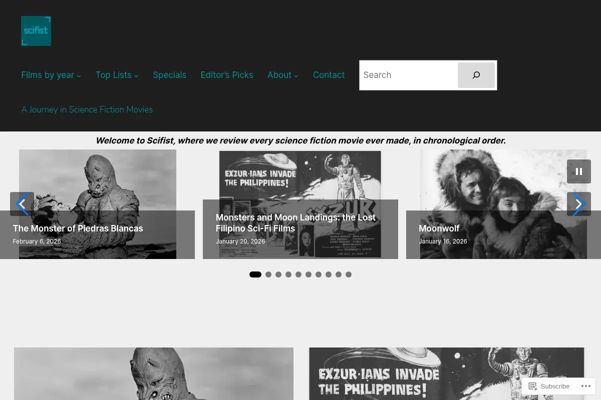 Scifist. – A Journey in Science Fiction Movies