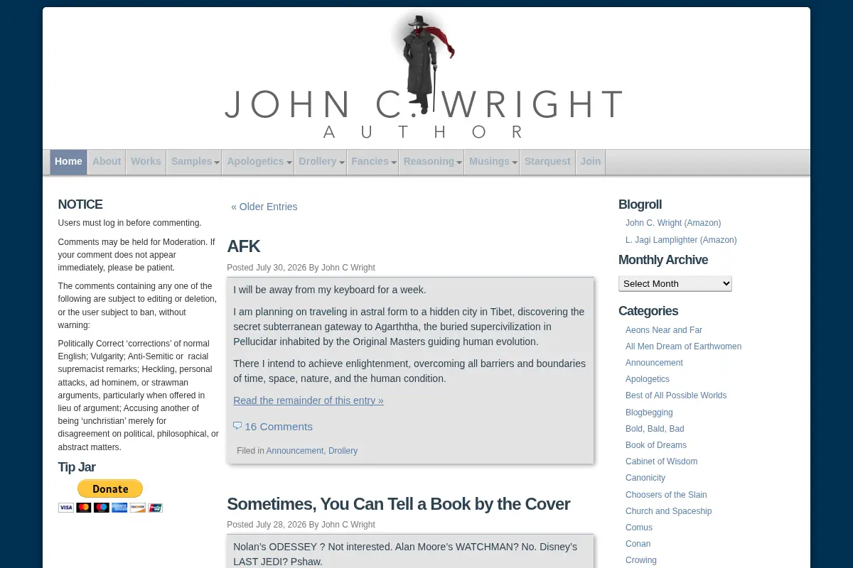 John C. Wright's Journal