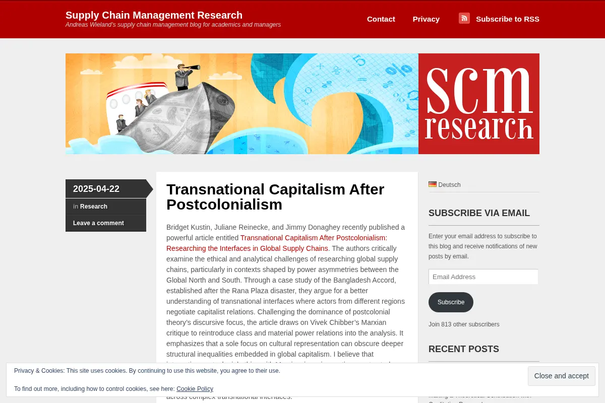 Supply Chain Management Research