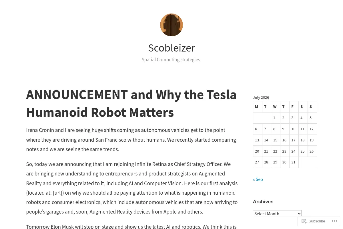 Scobleizer – Spatial Computing strategies.