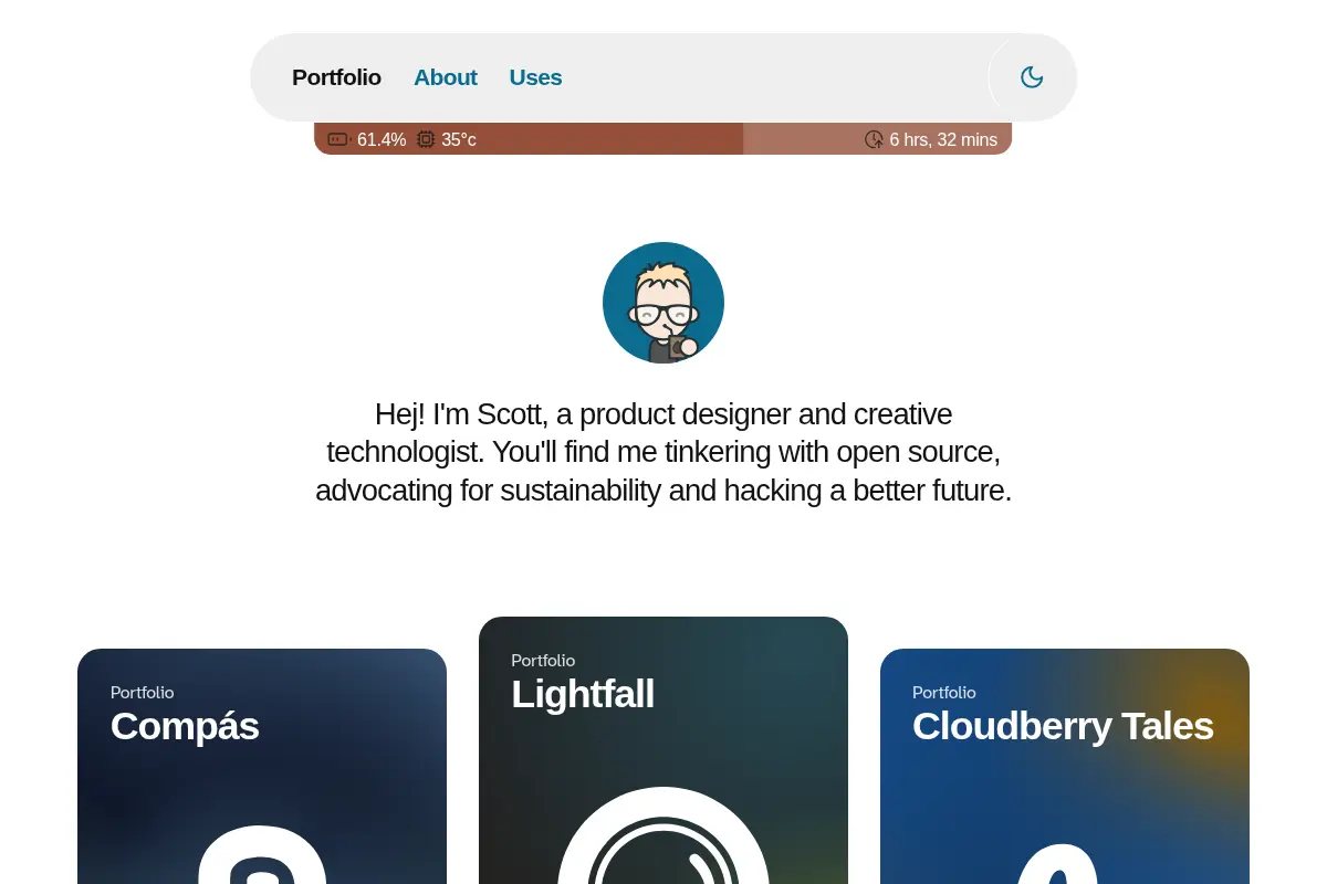Product designer and creative technologist • Scott Evans
