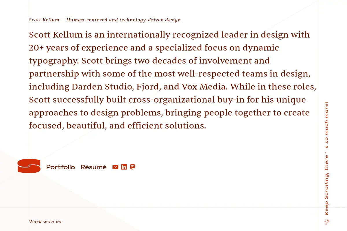 Scott Kellum — Human-centered and technology-driven design