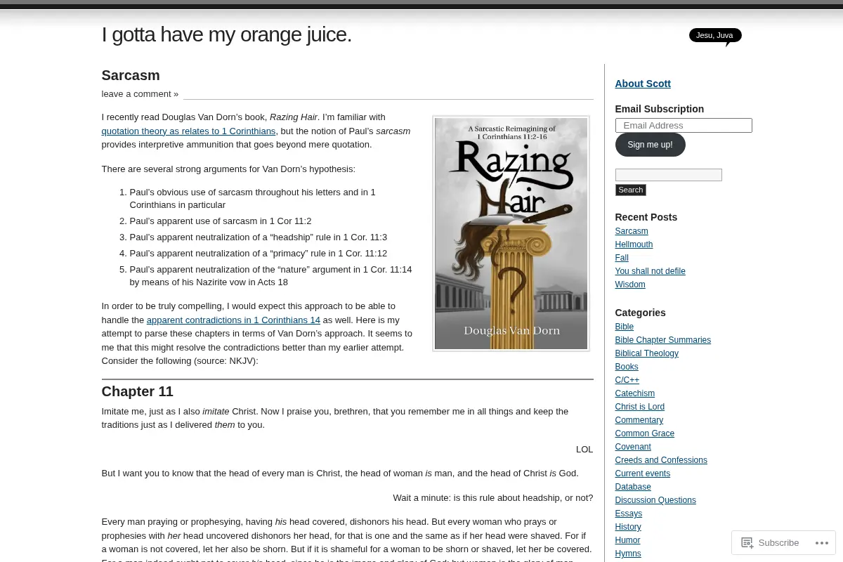 I gotta have my orange juice.