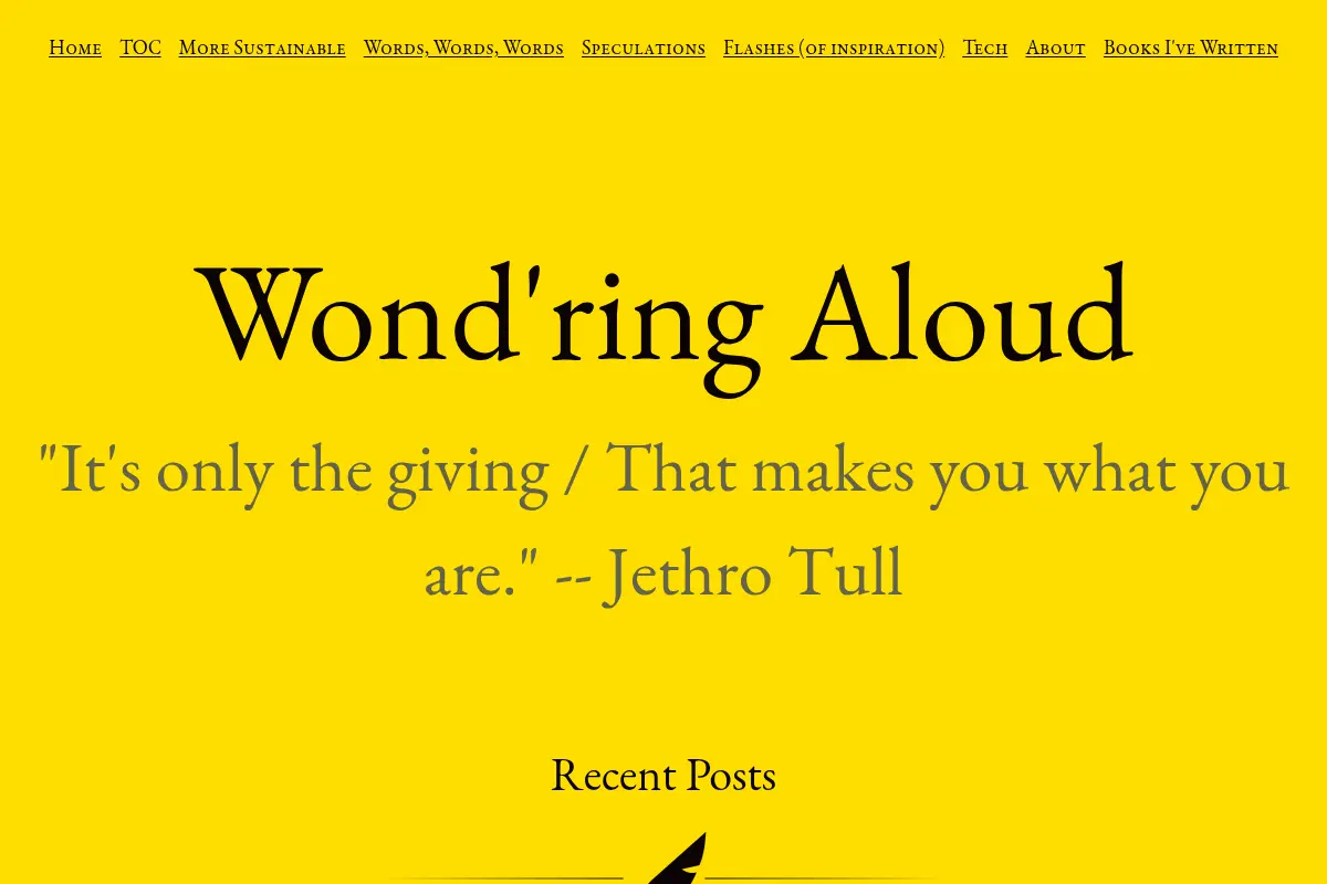 Wond'ring Aloud