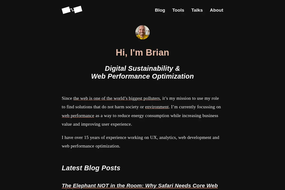 Brian Louis Ramirez – Sustainable UX & Web Perf