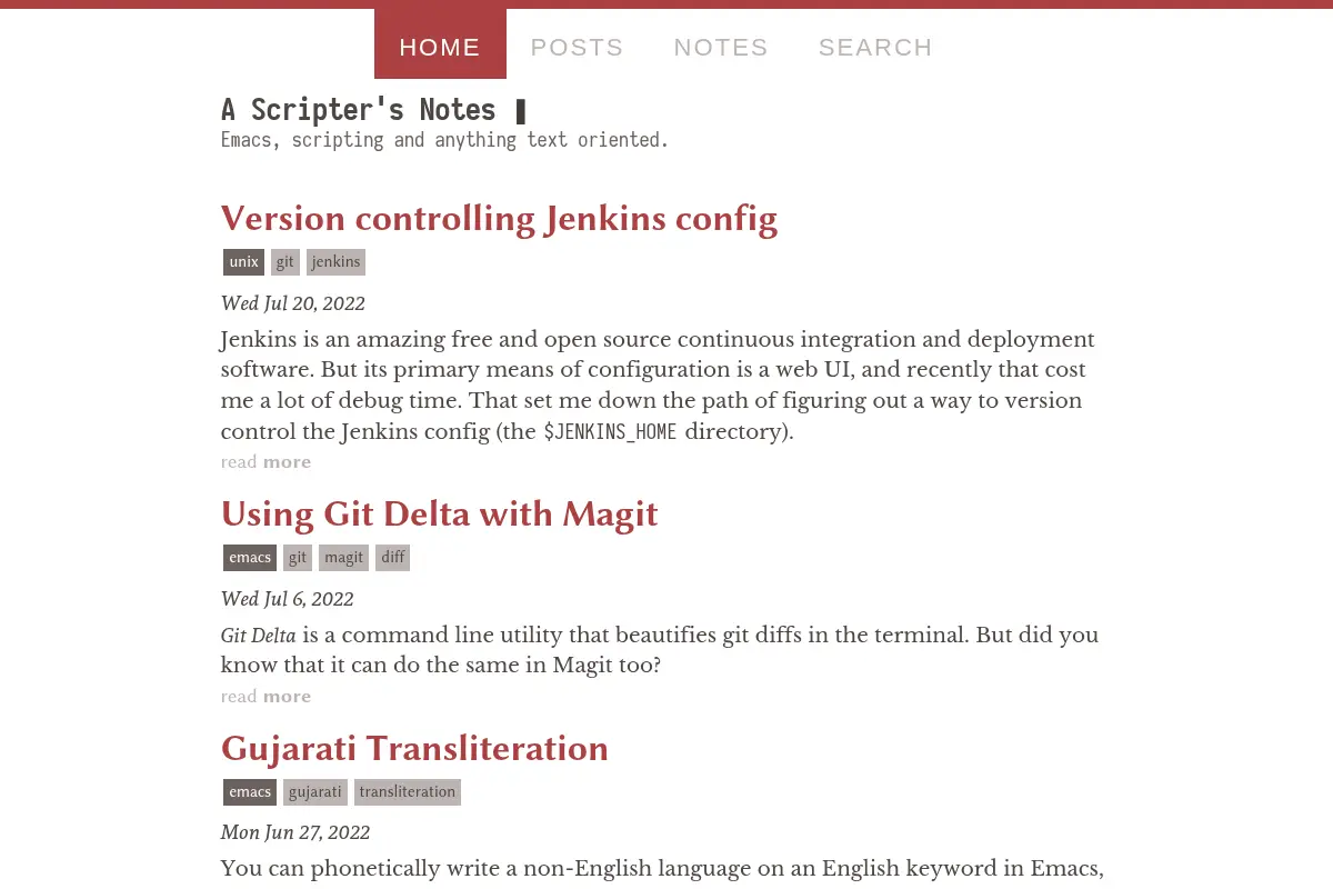 A Scripter's Notes