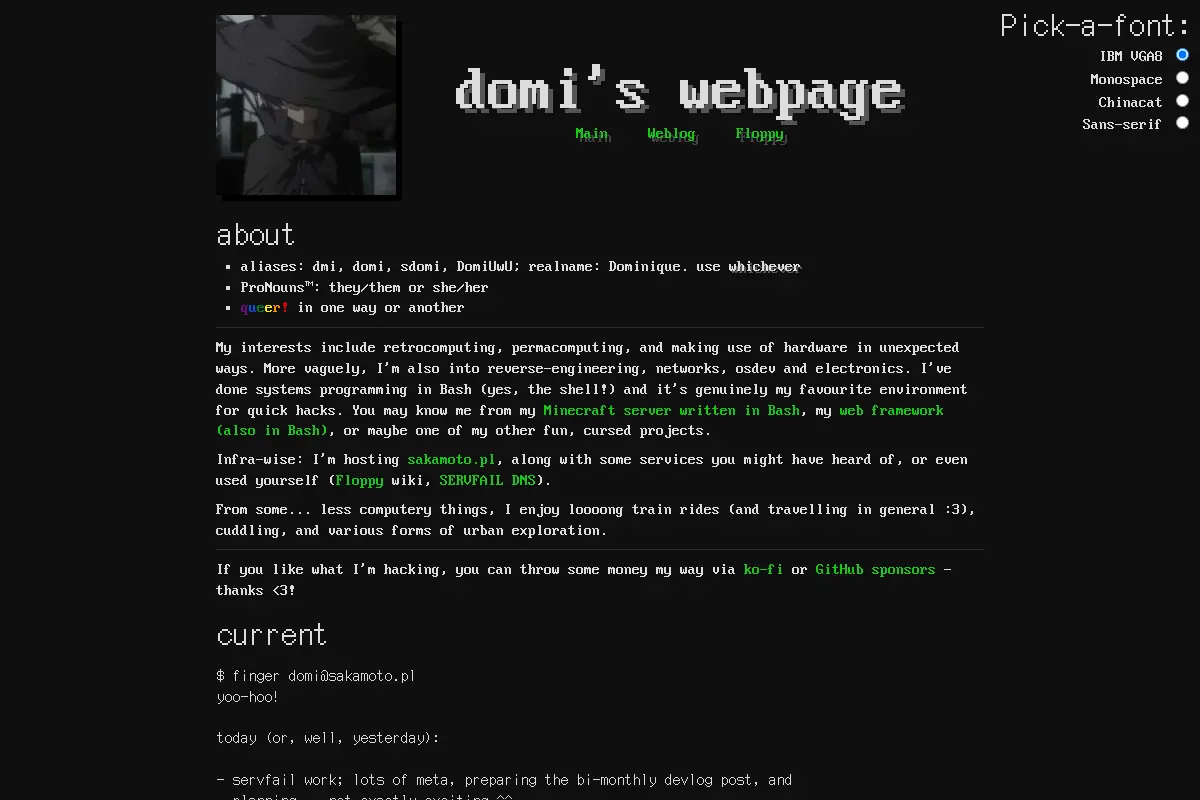 domi's webpage