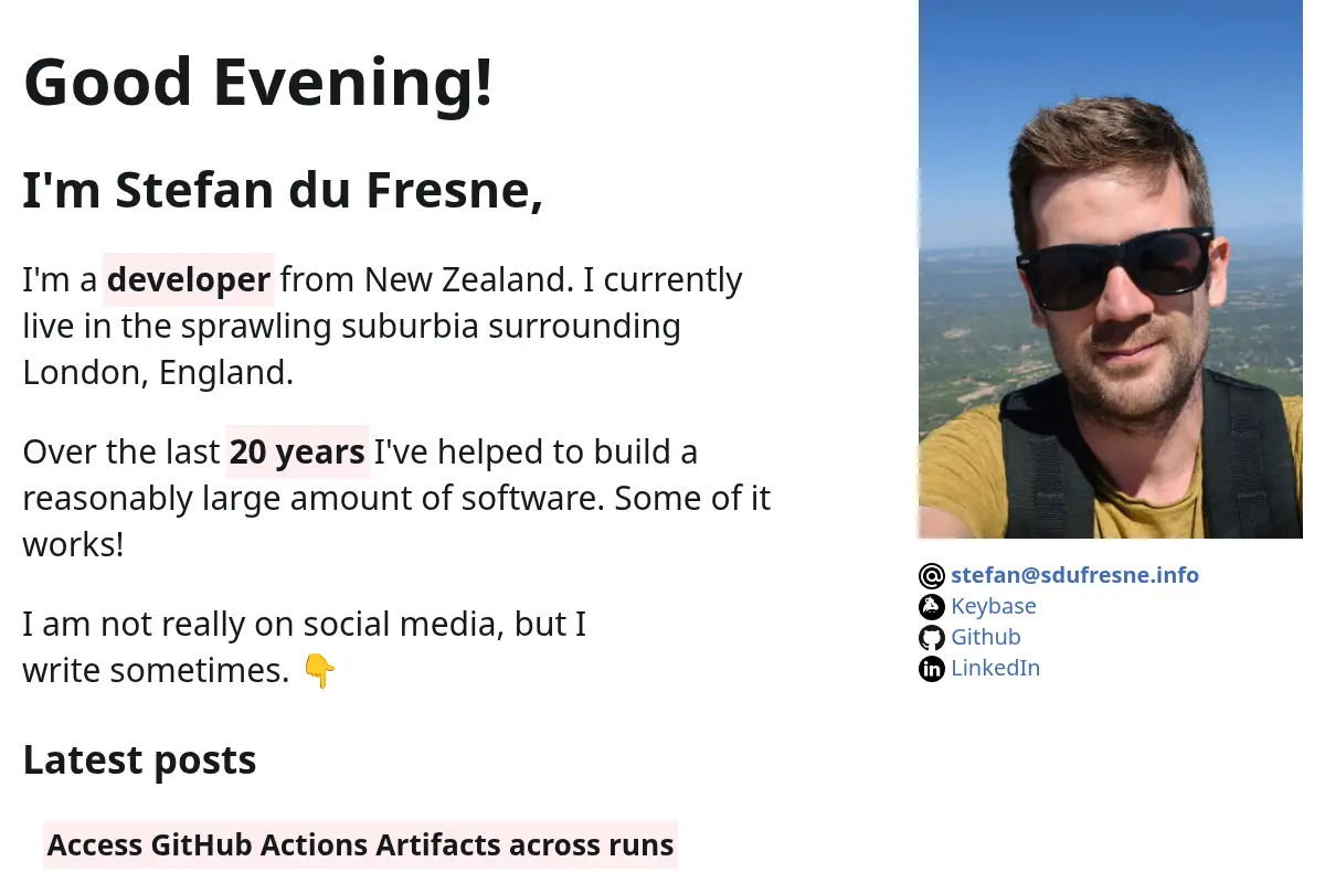 Stefan du Fresne - software developer, imagineer and general human