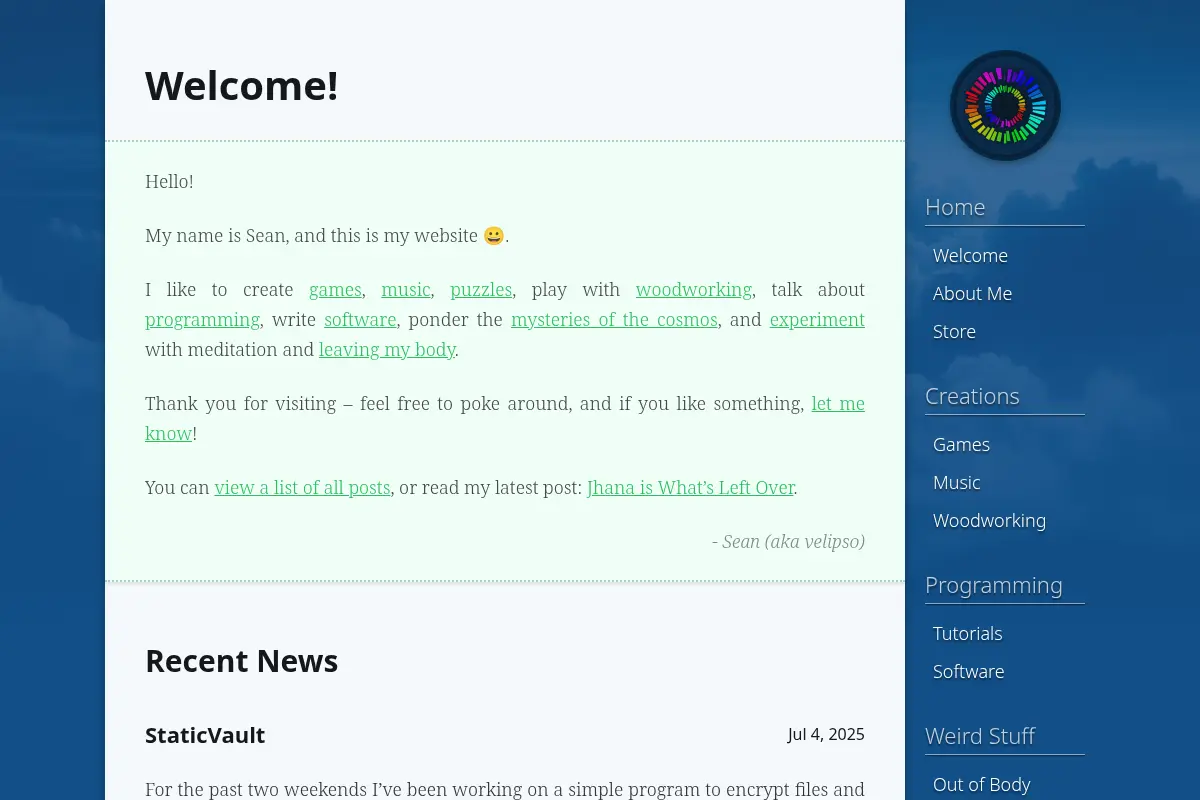 Sean's Personal Website