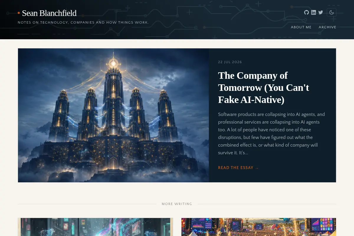 Sean Blanchfield | Notes on technology, companies and how things work.