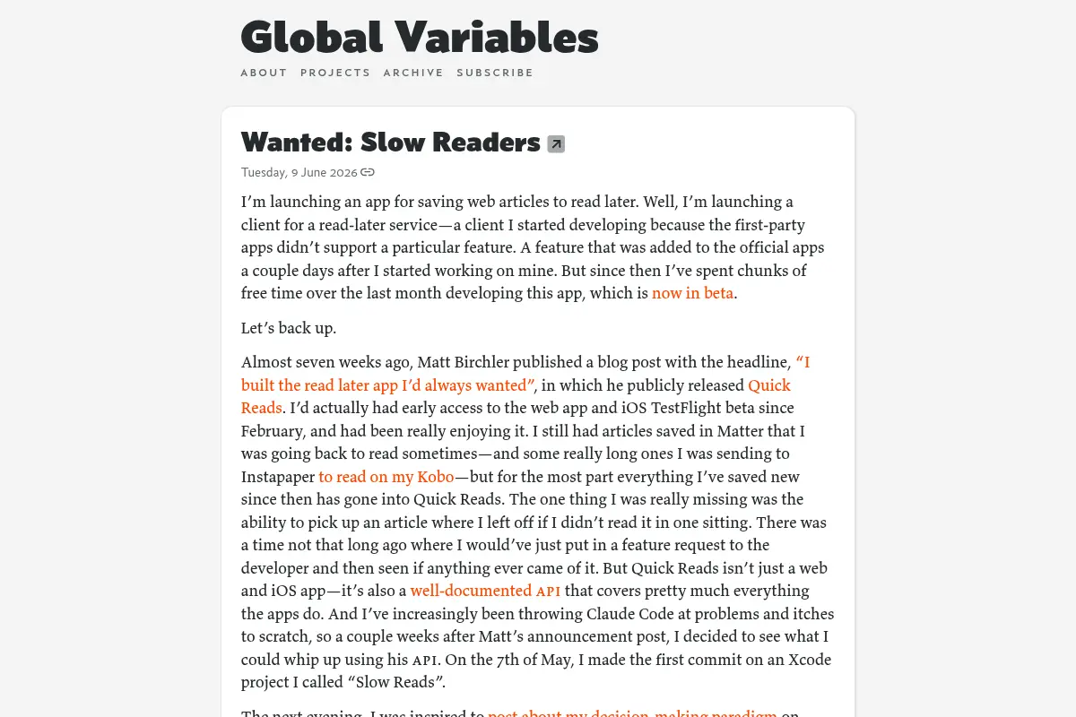 Global Variables