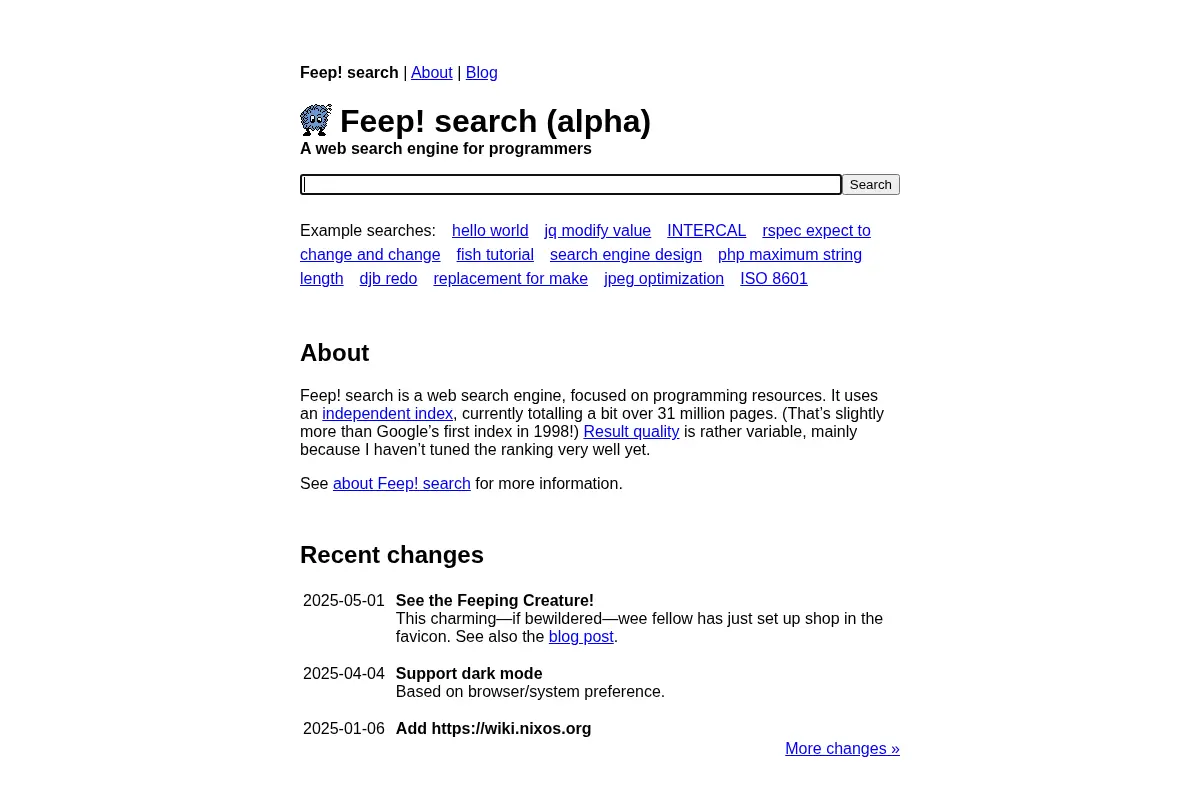 Feep! search