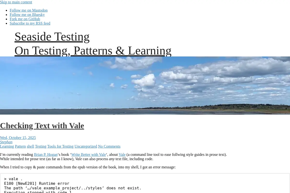 Seaside Testing