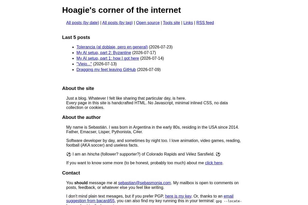 Hoagie's corner of the internet